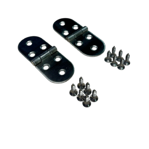 Charnière INOXYDABLE demi ronde + vis INOX